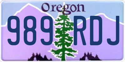 OR license plate 989RDJ