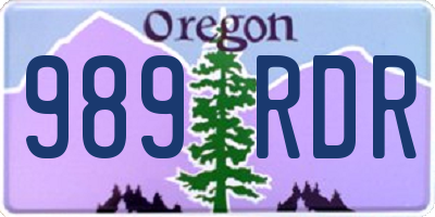 OR license plate 989RDR
