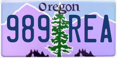 OR license plate 989REA