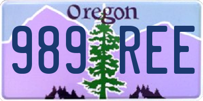 OR license plate 989REE