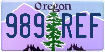 OR license plate 989REF