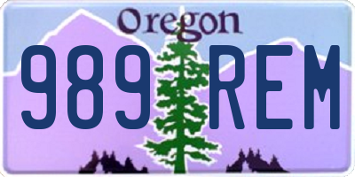 OR license plate 989REM