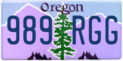 OR license plate 989RGG