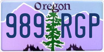 OR license plate 989RGP