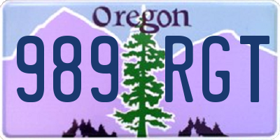 OR license plate 989RGT
