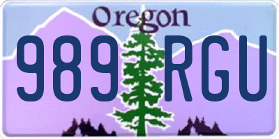 OR license plate 989RGU