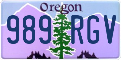 OR license plate 989RGV