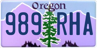 OR license plate 989RHA