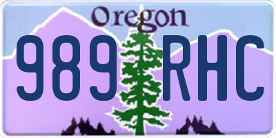 OR license plate 989RHC