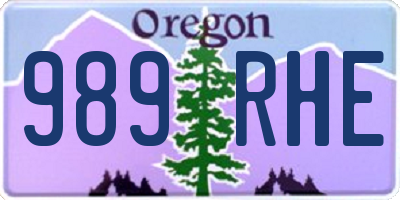 OR license plate 989RHE