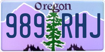 OR license plate 989RHJ