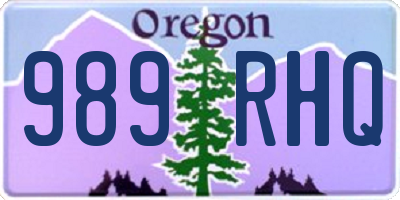 OR license plate 989RHQ