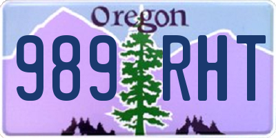 OR license plate 989RHT