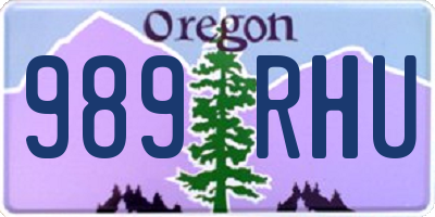 OR license plate 989RHU