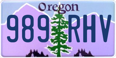 OR license plate 989RHV
