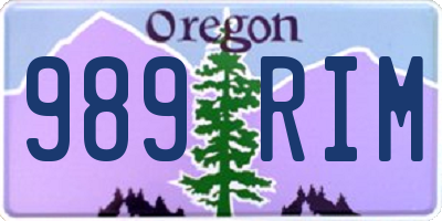 OR license plate 989RIM