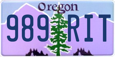 OR license plate 989RIT