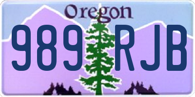OR license plate 989RJB