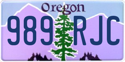 OR license plate 989RJC