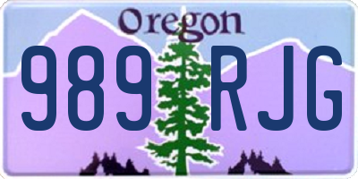 OR license plate 989RJG