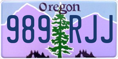 OR license plate 989RJJ