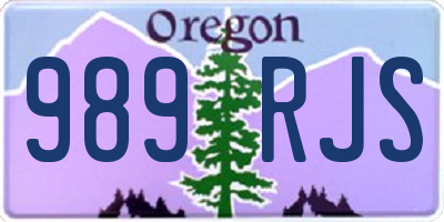 OR license plate 989RJS