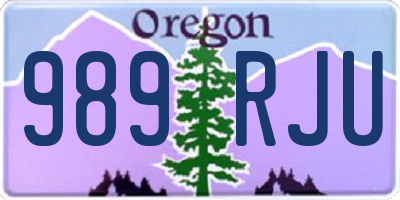 OR license plate 989RJU