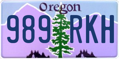 OR license plate 989RKH