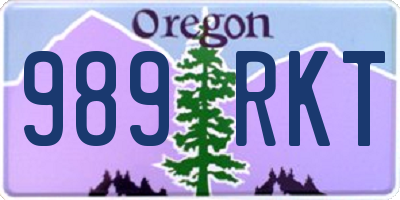 OR license plate 989RKT