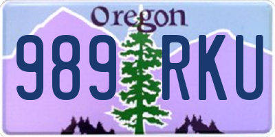 OR license plate 989RKU