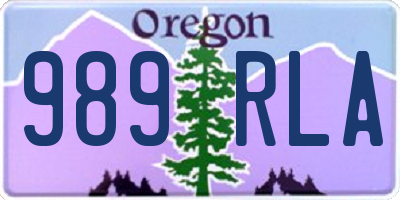 OR license plate 989RLA