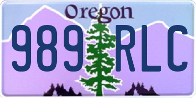 OR license plate 989RLC