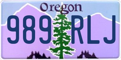 OR license plate 989RLJ