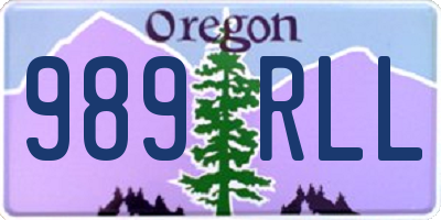 OR license plate 989RLL