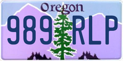 OR license plate 989RLP