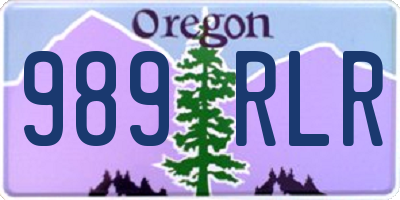 OR license plate 989RLR