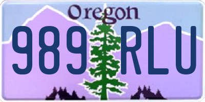 OR license plate 989RLU