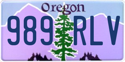 OR license plate 989RLV