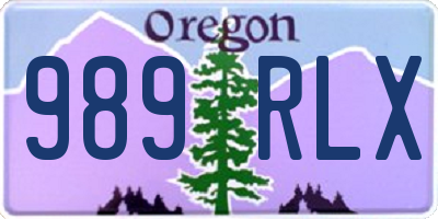 OR license plate 989RLX