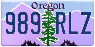 OR license plate 989RLZ