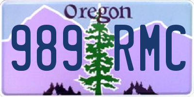 OR license plate 989RMC