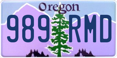 OR license plate 989RMD