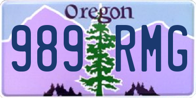 OR license plate 989RMG