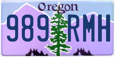 OR license plate 989RMH