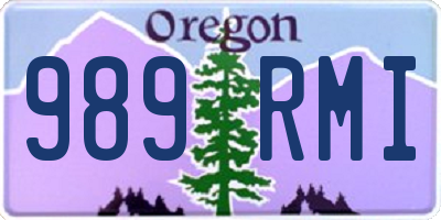 OR license plate 989RMI