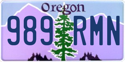 OR license plate 989RMN