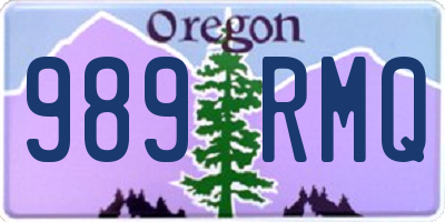 OR license plate 989RMQ