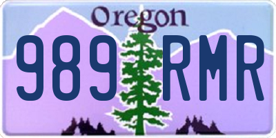 OR license plate 989RMR