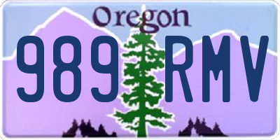 OR license plate 989RMV