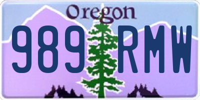 OR license plate 989RMW